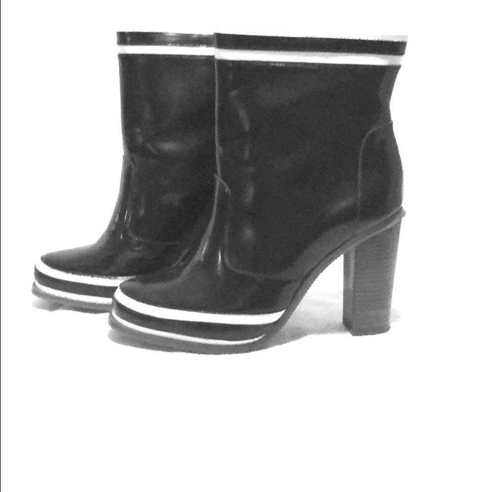 Diane Von Furstenberg leather “rain boots”